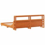 vidaXL Cadre de lit sans matelas cire marron 180x200cm bois pin massif