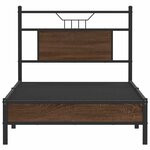 vidaXL Cadre de lit sans matelas chêne marron 90x190cm bois ingénierie