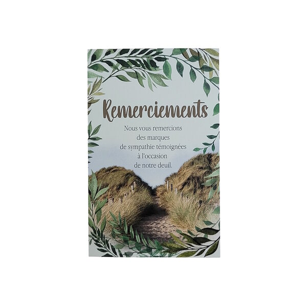 Carte De Voeux - Condoléances - 5 Cartes Remerciements Deuil