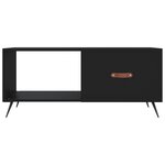 vidaXL Table basse noir 90x50x40 cm bois d'ingénierie