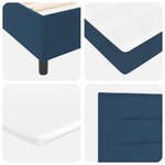 vidaXL Lit avec Sommier Bleu 140x190 cm Tissu