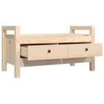 Banc banquette d'entrée 80 x 40 x 43 cm bois de pin massif 02_0010944