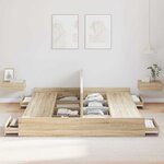 vidaXL Cadre de lit avec rangement Chêne Sonoma 180 x 200 cm
