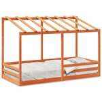 vidaXL Lit pour enfants sans matelas cire marron 100x200 cm pin massif