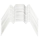 vidaXL Clips pour serre 100 Pièces type W acier galvanisé