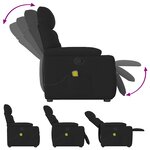 vidaXL Fauteuil de massage inclinable Noir Tissu