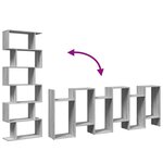 vidaXL Étagère séparatrice de pièce 6 niveaux sonoma gris 70x24x193 cm