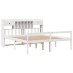 vidaXL Lit bibliothèque sans matelas blanc 180x200 cm bois pin massif
