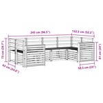 vidaXL Ensemble de canapés d'extérieur 6 pc Naturel
