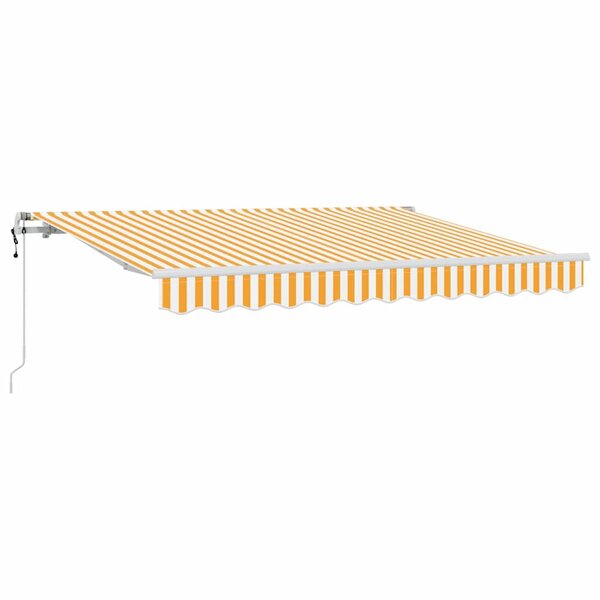 vidaXL Auvent Rétractable Jaune 250 x 200 cm tissu