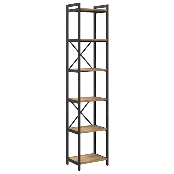 vidaXL Bibliothèque chêne artisanal 40 x 30 x 188 cm Bois d'ingénierie