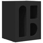 vidaXL Table de chevet Noir 40 x 35 x 50 cm Bois d'ingénierie