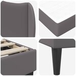 vidaXL Cadre de lit avec tête de lit Gris 200 x 200 cm Simili cuir