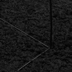 vidaXL Tapis shaggy PAMPLONA poils longs moderne noir 160x160 cm