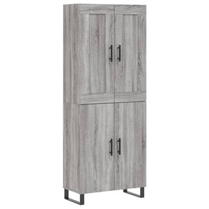 vidaXL Buffet haut Sonoma gris 69 5x34x180 cm Bois d'ingénierie