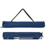 vidaXL Lit de camping pliant 2 Pièces Bleu 62 x 194 x 42 cm Tissu Oxford