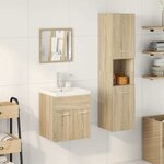 vidaXL Ensemble de meubles de salle de bain 4 Pièces chêne sonoma