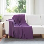 vidaXL Couvertures à jeter 6 Pièces Violet 170 x 130 cm Toison