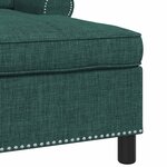 vidaXL Chaise longue avec coussin Vert foncé 91 x 157 x 91 cm tissu