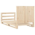 vidaXL Cadre de lit sans matelas avec tête de lit 100x200 cm