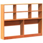 vidaXL Tête de lit avec rangement cire marron 135cm bois massif de pin