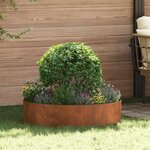 vidaXL Pots de jardin 5 Pièces Marron 80 x 80 x 20 cm Acier cuivré