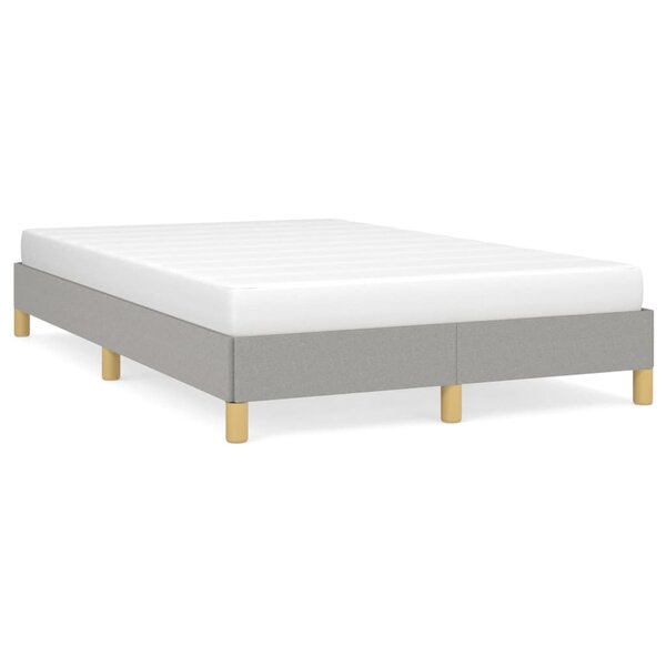 vidaXL Cadre de lit sans matelas gris clair 120x200 cm tissu