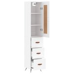 vidaXL Buffet haut Blanc 34 5x34x180 cm Bois d'ingénierie