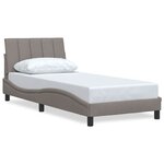 vidaXL Cadre de lit sans matelas Hanko taupe 90x200 cm tissu