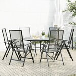 vidaXL Ensemble de chaises de jardin inclinables 7 Pièces anthracite