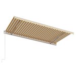 vidaXL Auvent rétractable automatique 500x300 cm Jaune et blanc