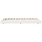 vidaXL Cadre de lit Blanc avec lattes en bois naturel Bois de pin Simple