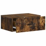 vidaXL Cabinet de chevet mural 2 pc Chêne fumé 49 x 34 5 x 20 cm