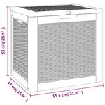 vidaXL Boîte de stockage de jardin marron clair 55 5x43x53 cm PP