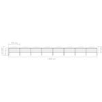 vidaXL Clôture de jardin à dessus en lance Acier (1 25-1 5)x13 6m Noir