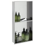 vidaXL Niche de douche argenté brossé 32x62x9 cm acier inoxydable