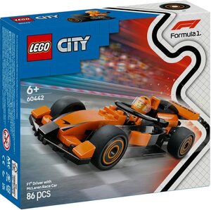 LEGO City - Voiture de Course McLaren avec Pilote de F1 - Modèle 60442 pour Enfants