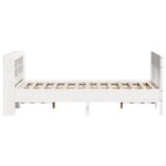 vidaXL Cadre de lit sans matelas blanc 135x190 cm bois de pin massif