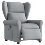 vidaXL Fauteuil inclinable électrique Gris clair Tissu