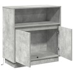 vidaXL Buffet avec LED Gris béton 71x34 5x75 cm en bois reconstitué
