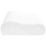vidaXL Coussin de sommeil Uni Blanc 60 x 37 x 12 5 cm