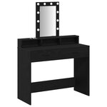 vidaXL Table de Toilette Noir 100 x 41 x 140 cm Bois d'ingénierie