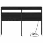 vidaXL Tête de lit avec étagère Chêne noir 120 cm Bois d'ingénierie