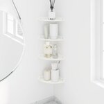 vidaXL Étagère Flottante d'Angle 4 pc Blanc 18 x 18 x 2 cm