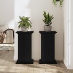 vidaXL Support de Plantes Chêne Noir 33 x 33 x 60 cm en Bois d'ingénierie