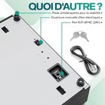 ACROPAQ Tiroir Caisse 34x33x10 cm- Compatible avec Caisse Enregistreuse RJ11 8 compartiments Monnaie & 4 billets Métal Robuste