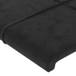 vidaXL Tête de lit avec oreilles Noir 147x23x78/88 cm Velours