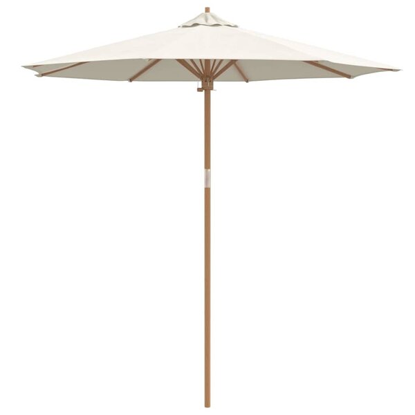 vidaXL Parasol de jardin Blanc crème Ø 270 x 260 cm Bambou