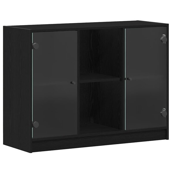 vidaXL Buffet Chêne noir 100 x 37 x 75.5 cm