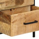 vidaXL Cabinet de chevet 40x35x50 cm Bois massif Mangue brut